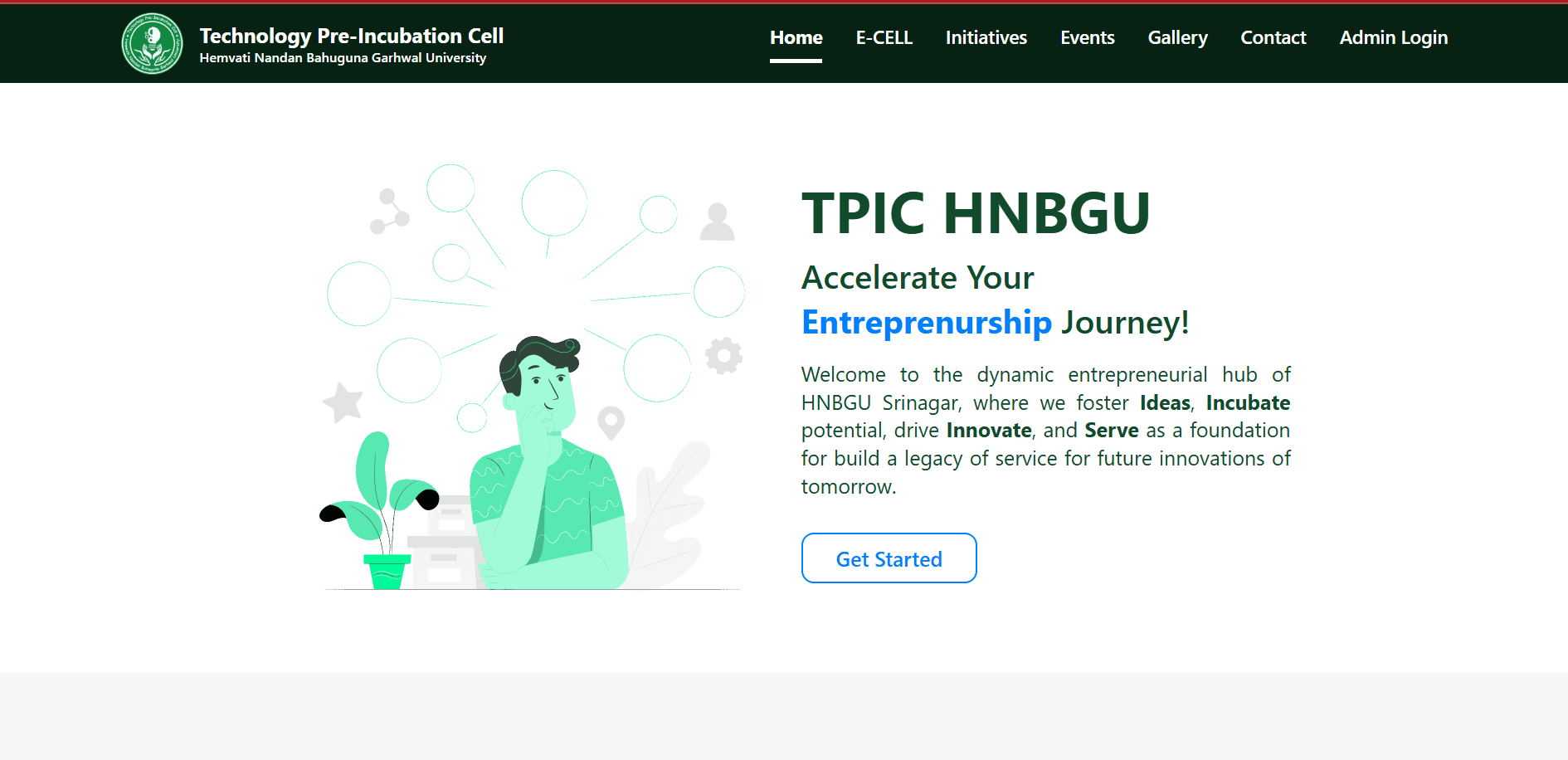 Technology & Pre-Incubation Cell – TPIC, Institutional Website